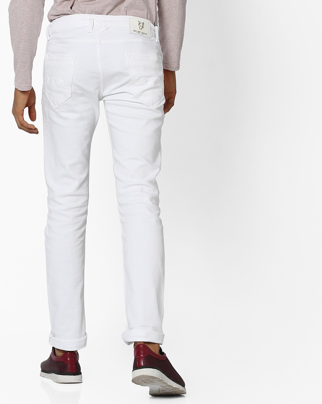 Buy INTUNE Khaki Solid Cotton Relaxed Fit Men's Trousers | Shoppers Stop