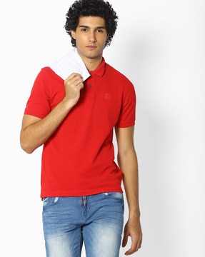 polo t shirt red