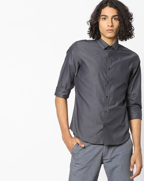 Buy Grey Shirts for Men by UNITED COLORS OF BENETTON Online