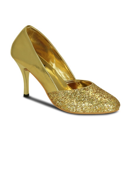 gold heel shoes online