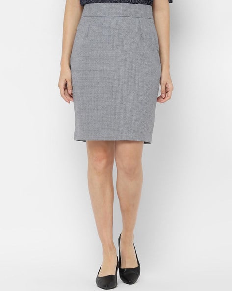 Checked Pencil Skirt