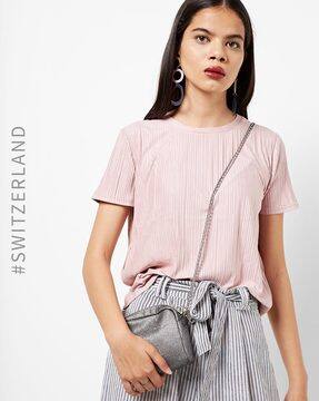 Crew-Neck Striped Top