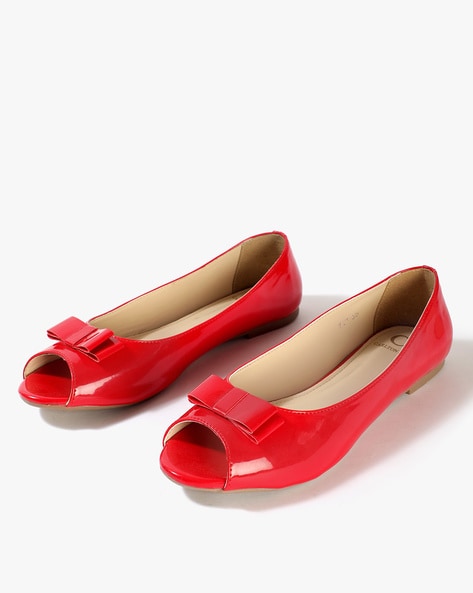 peep toe flat pumps