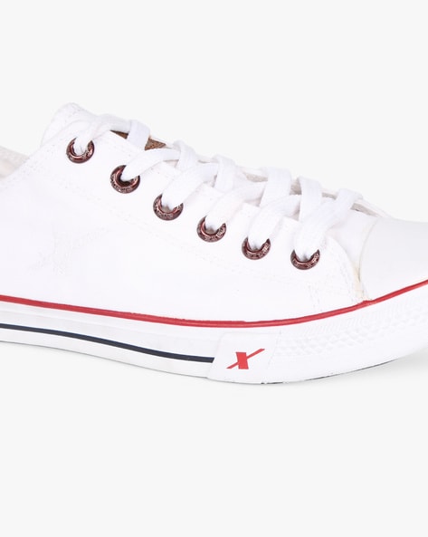 Sparx white store canvas sneakers