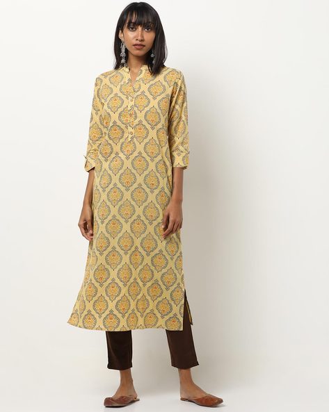 Buy Embroidered Straight Kurta & Ankle-Length Pants Set Online at Best  Prices in India - JioMart.
