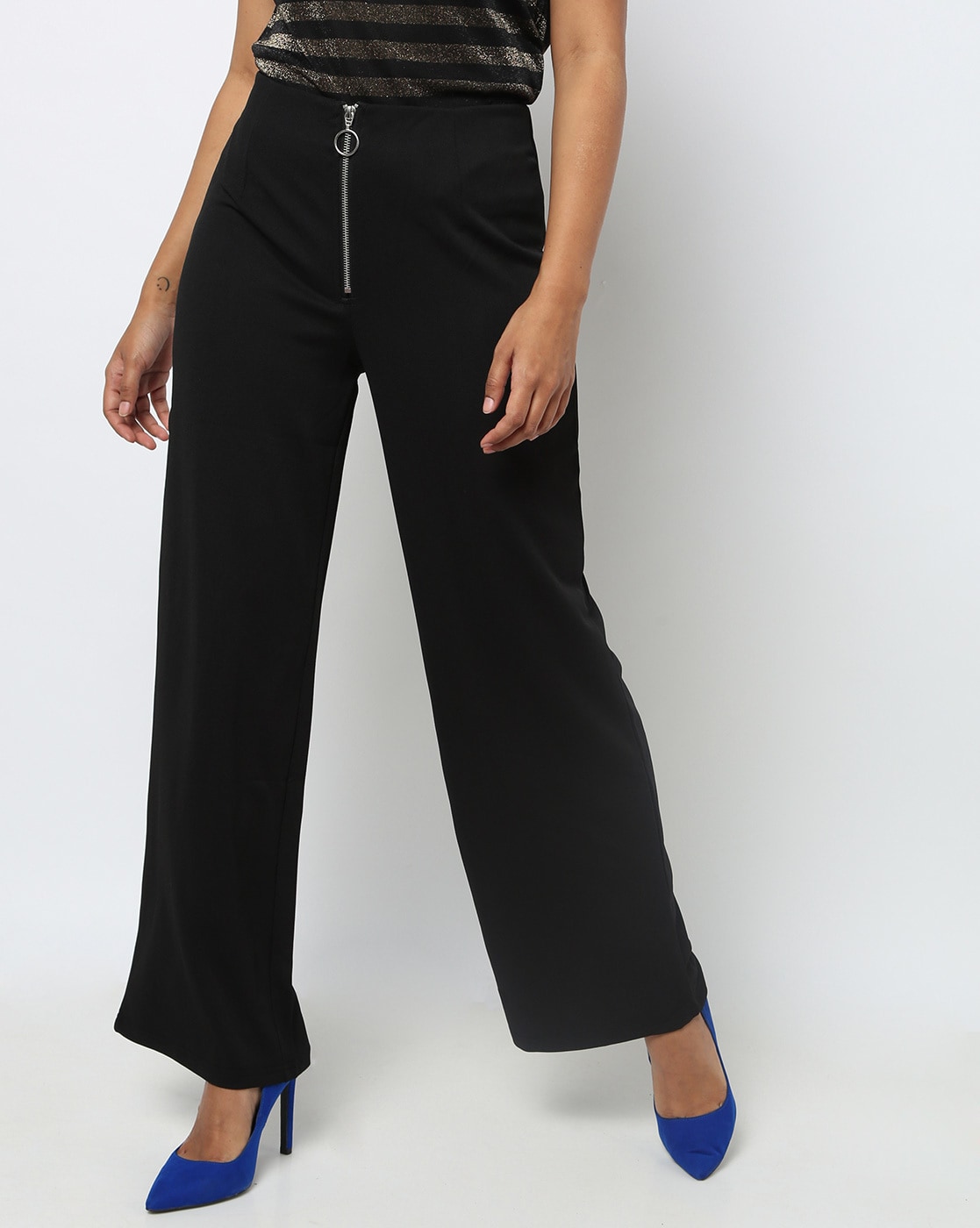 Twist Front Top and Flare Trousers Set  Nasty Gal