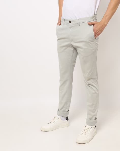 Slim Fit Flat-Front Trousers