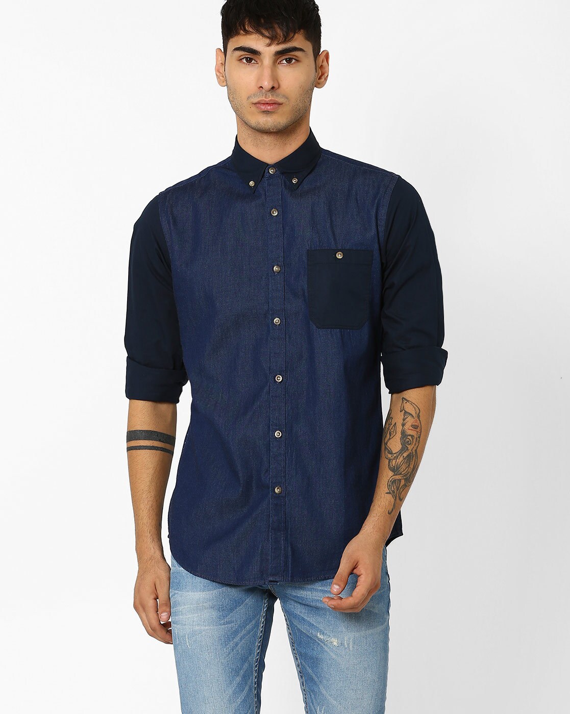 Denim Shirt Male Fashion A Classic Style That Suits Every Guy – Shahzeb  Saeed