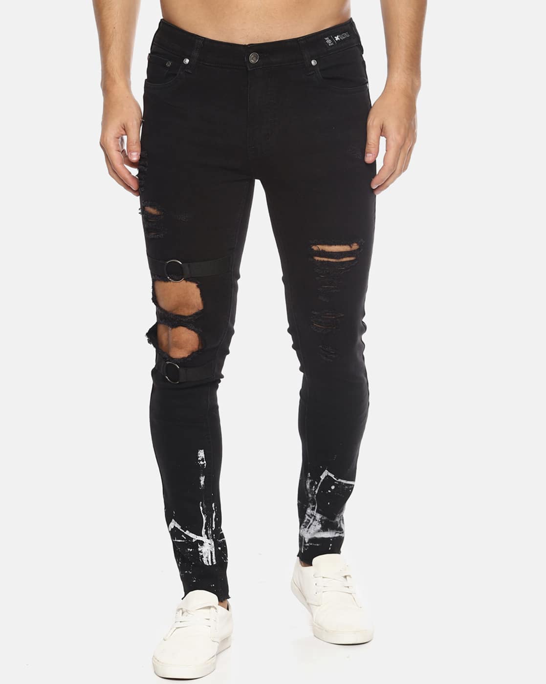 buckle distressed jeans