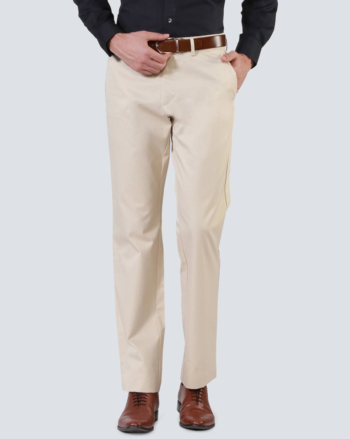 Buy Beige Trousers \u0026 Pants for Men by 
