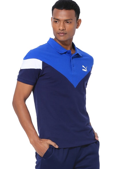 puma blue polo t shirt