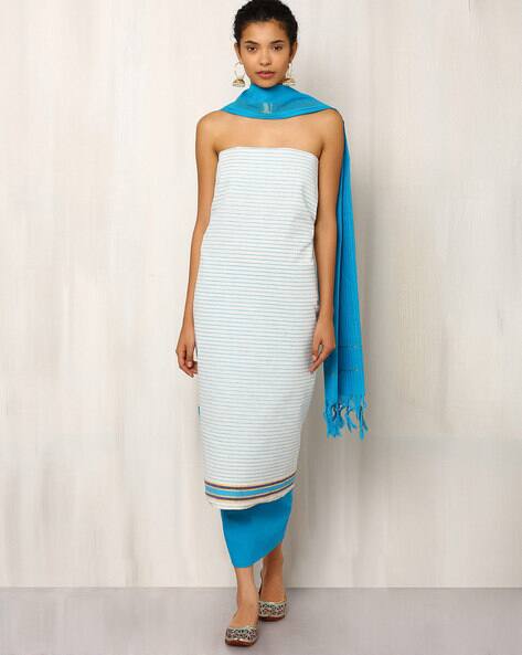 Buy White Dress Material for Women by Indie Picks Online | Ajio.com