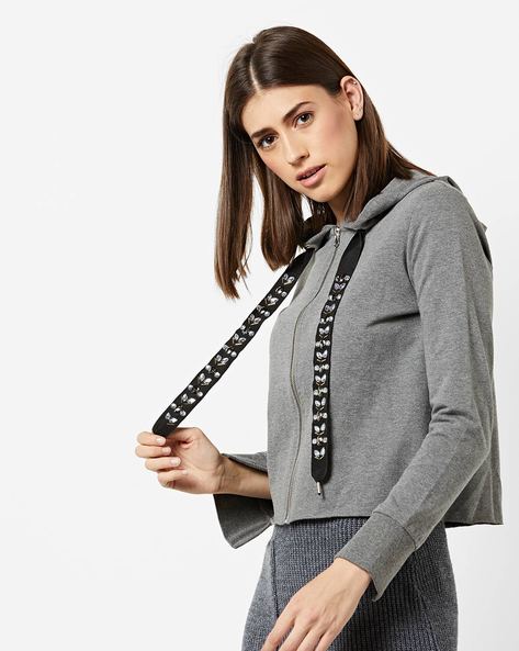 Buy Grey Sweatshirt Hoodies for Women by AJIO Online Ajio