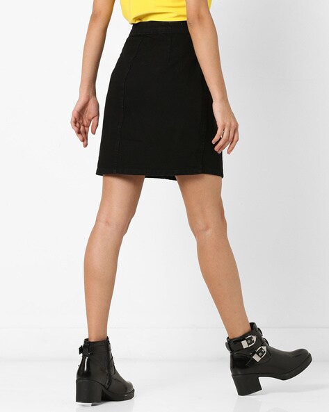 Shape Black Acid Wash Denim Skirt | PrettyLittleThing USA