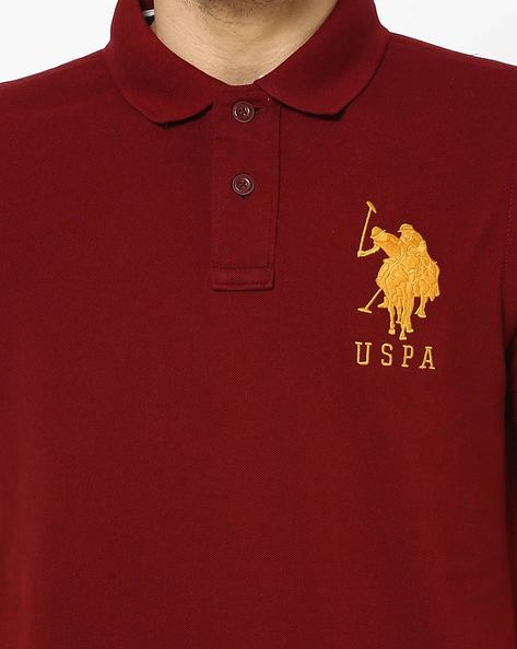 Us polo maroon outlet t shirt