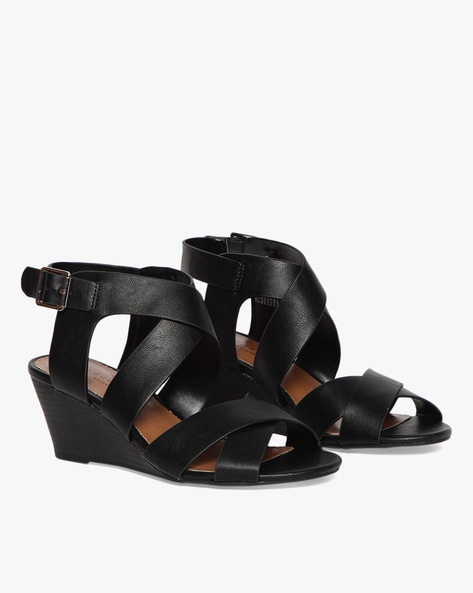 Buy Black Heeled Sandals for Women by 