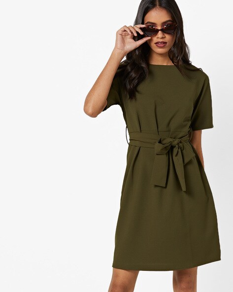 olive green dress casual