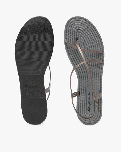 Strappy Slip-On Flat Sandals (Image - 1)