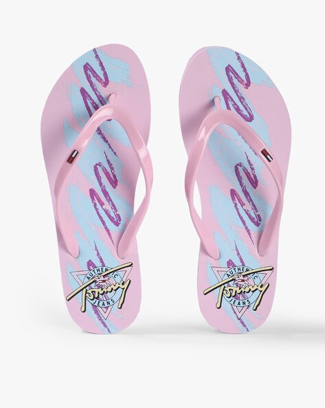 tommy hilfiger flip flops pink