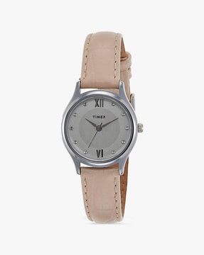 Timex womens watch deals leather band