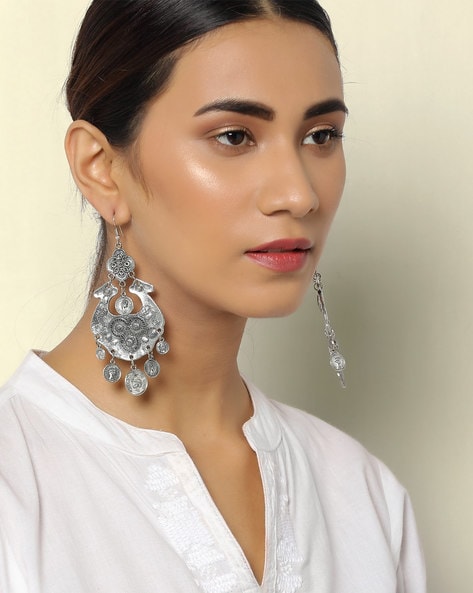 Buy Zariin 22Kt Multi Stone Healing Statement Earrings for Women Online   Tata CLiQ Luxury