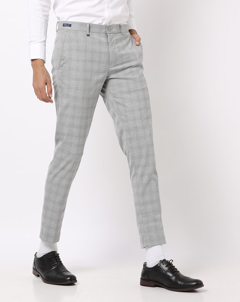 Check Formal Trousers In Grey B95 Walt