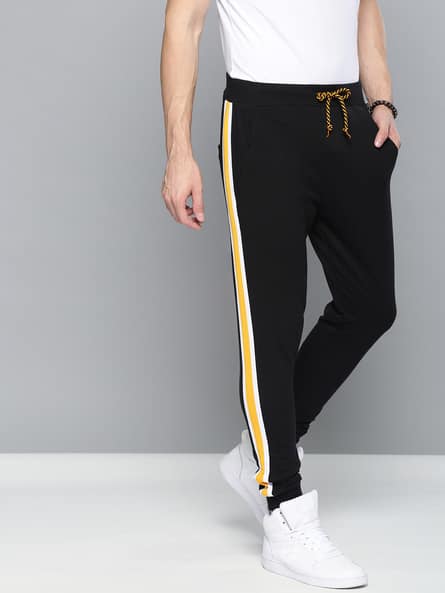 Mid-Rise Joggers with Double Contrast Stripes