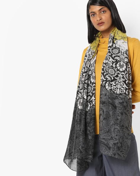 Printed Colourblock Scarf Price in India