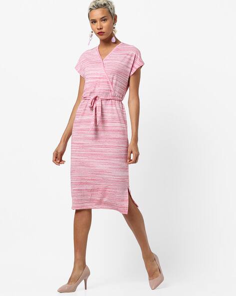 ajio pink dress