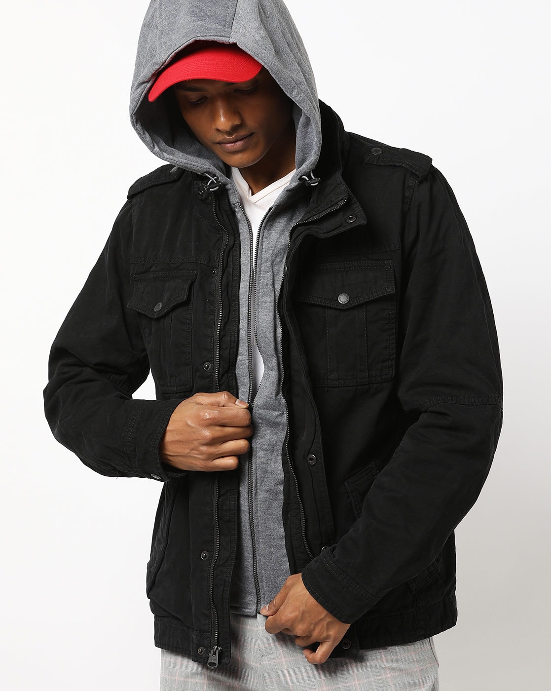 Victorious Men's Hoodie Layered Distressed Denim Jacket with Removable Hood  DK109 - Dark Indigo - 4X-Large - Walmart.com