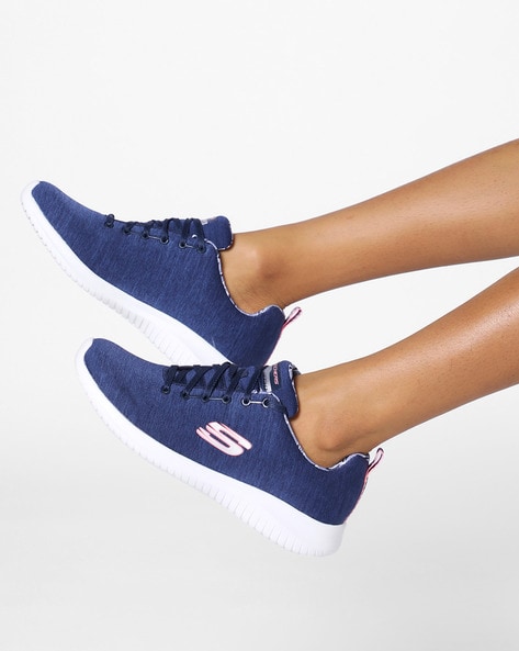 skechers navy blue women's shoes
