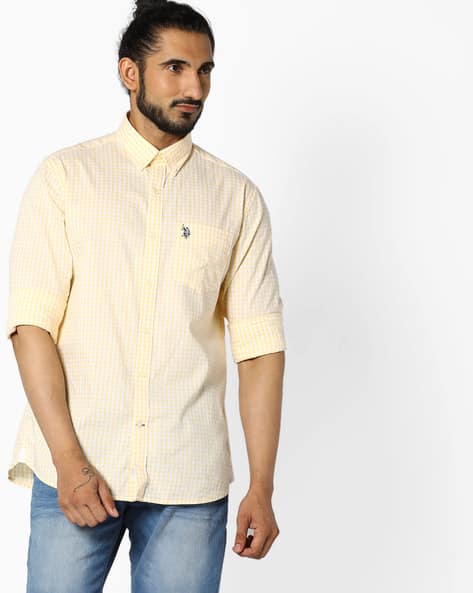 Checked Slim Fit Cotton Shirt
