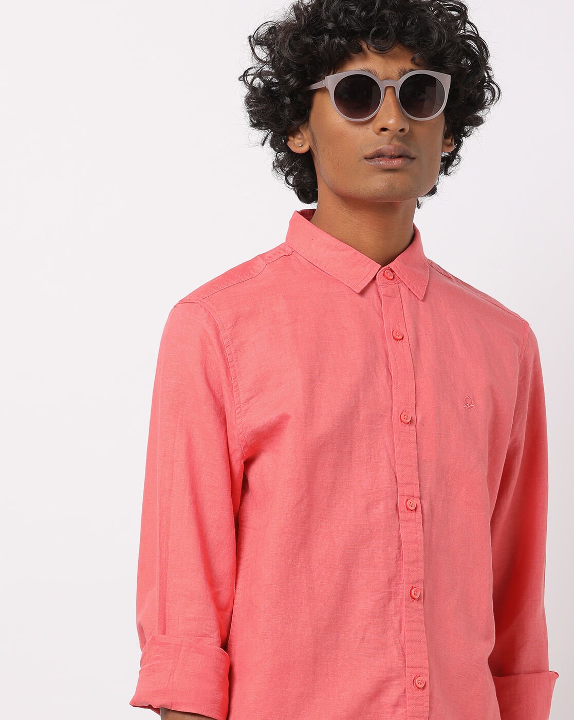 Buy Pink Shirts for Men by UNITED COLORS OF BENETTON Online