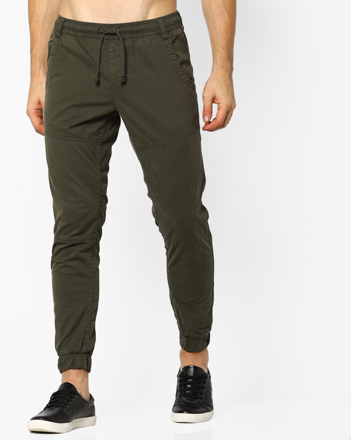 Beschikbaar dans tolerantie Buy Olive Green Trousers & Pants for Men by AJIO Online | Ajio.com