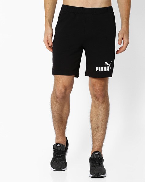 puma mid rise shorts with elasticated waist