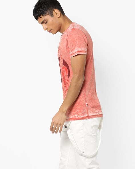 Graphic Print T-shirt with Washed Effect (Image - 2)