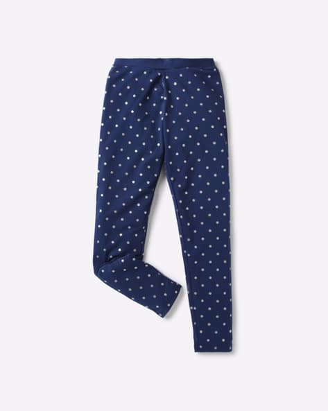 Buy Navy Blue Leggings for Girls by RIO 