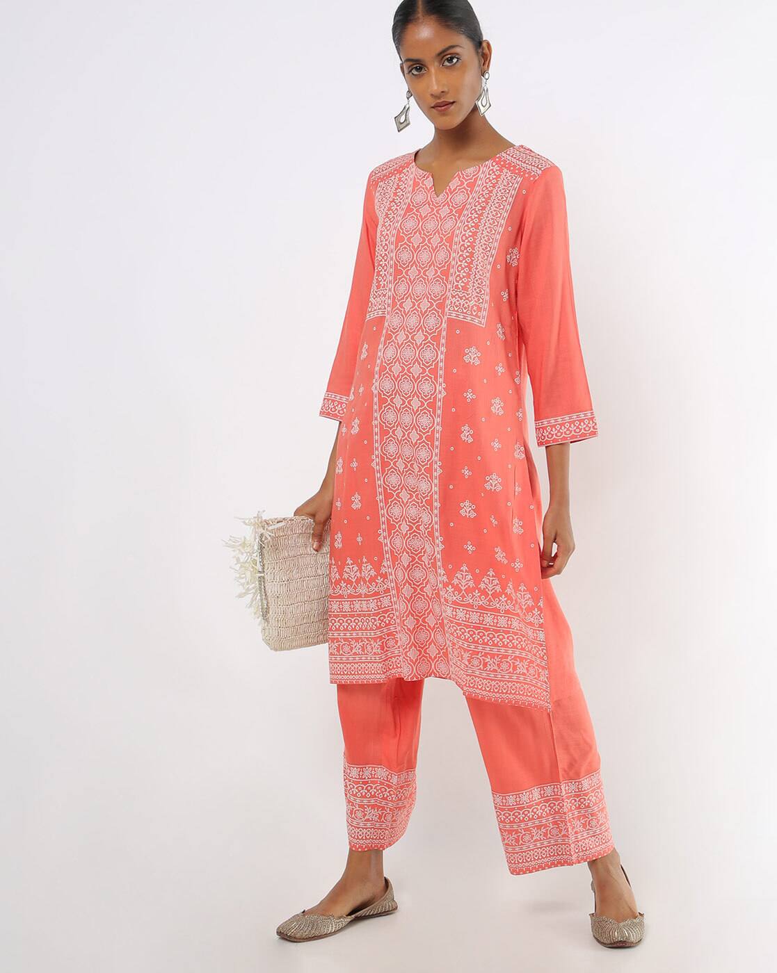 Buy Pink Fusion Wear Sets for Women by Global Desi Online | Ajio.com