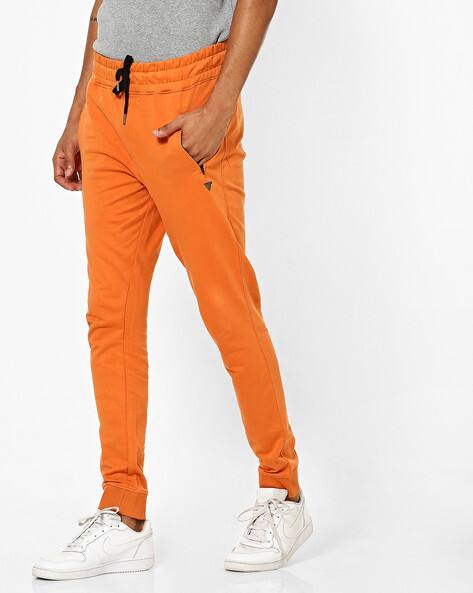 mens orange track pants