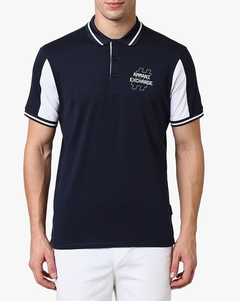 navy blue armani t shirt