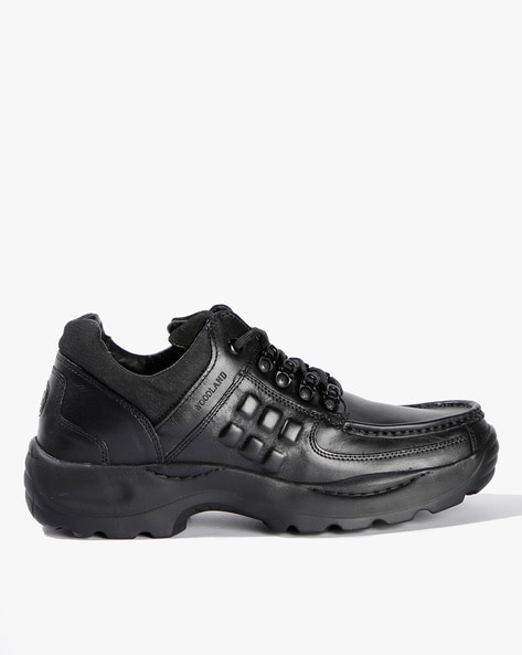 woodland shoes leather black