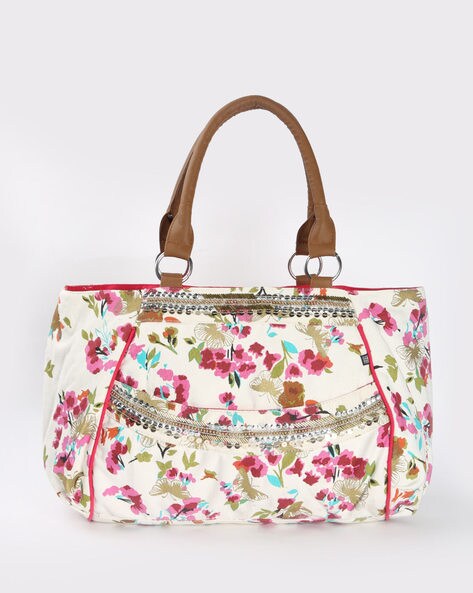 floral print tote bag