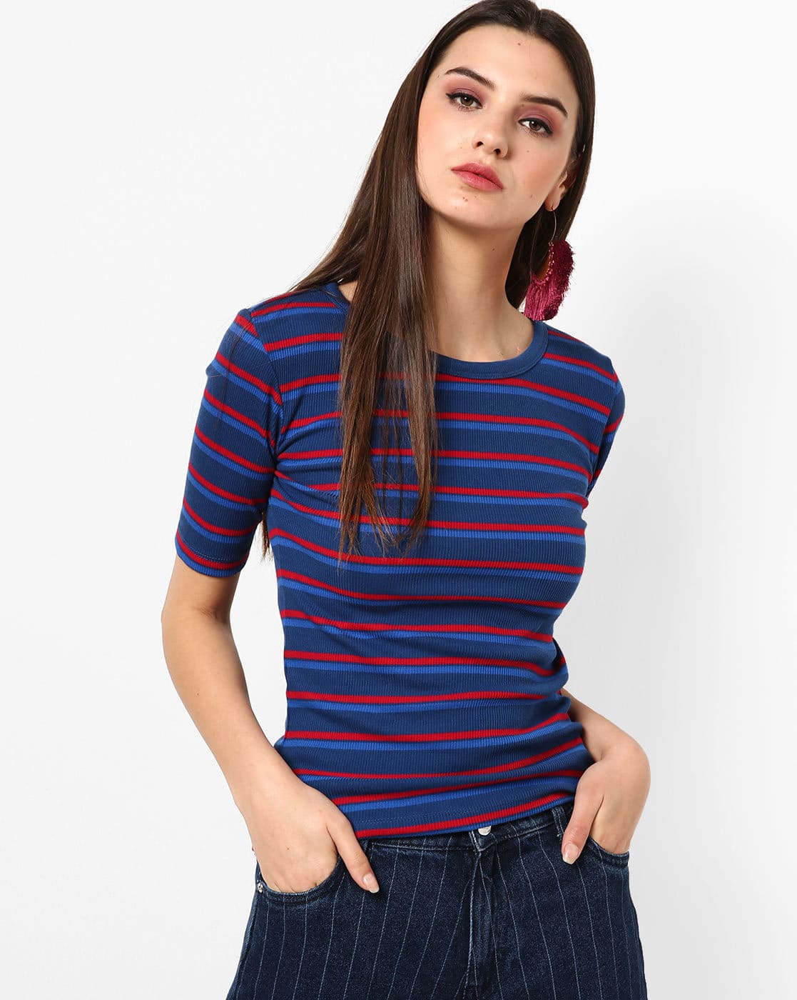 Buy Blue Tshirts for Women by ONLY 