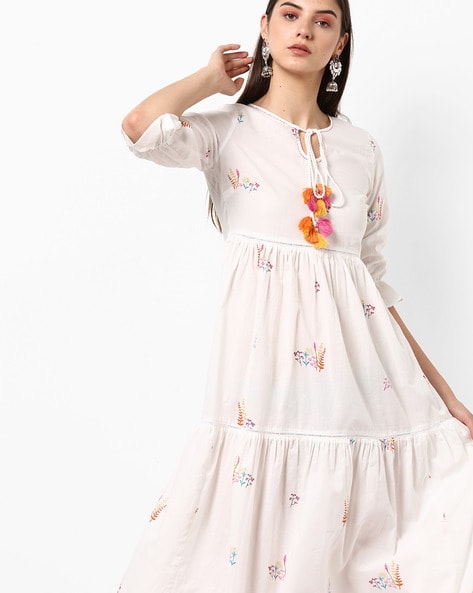 Buy Sky Blue Dresses & Frocks for Girls by WHITE WORLD Online | Ajio.com