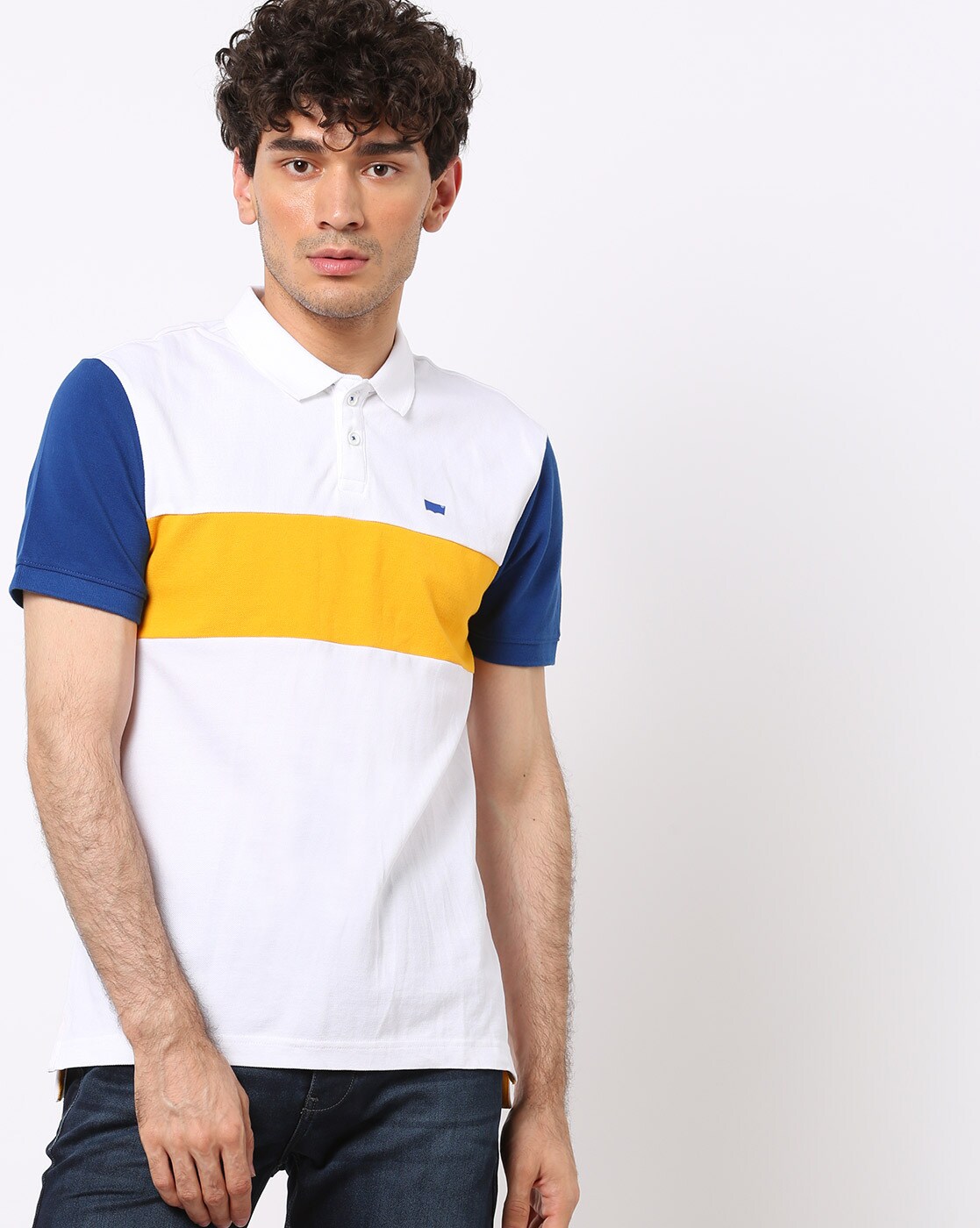 levis white polo shirt