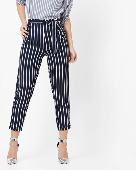 MANGO Women's Striped Pants - Macy's