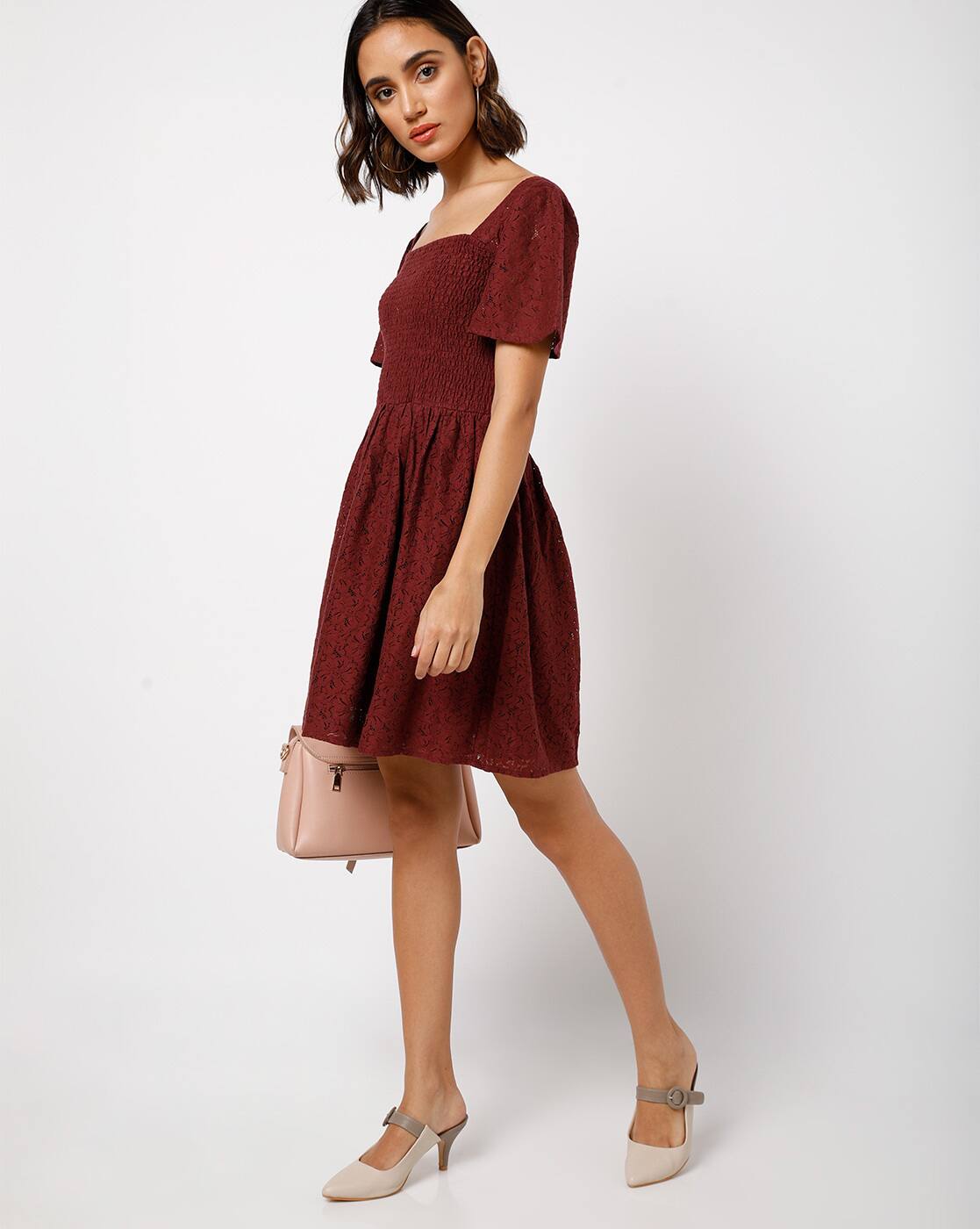 Buy Maroon Dresses for Women by ONLY Online | Ajio.com