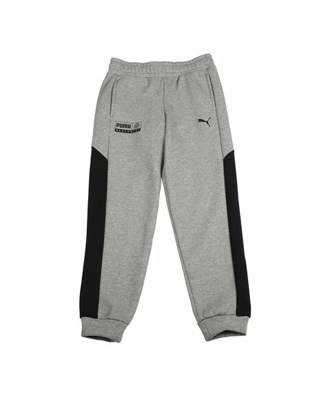 puma panelled joggers with signature branding