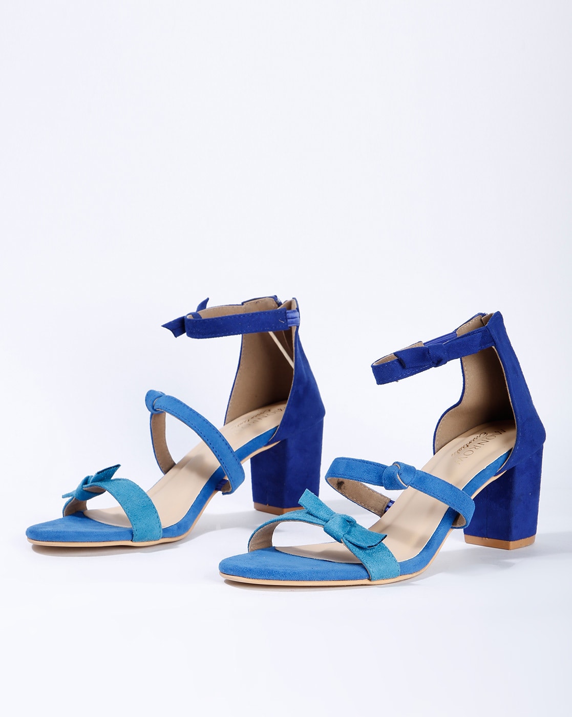 Blue Heeled Sandals for Women by MONROW 