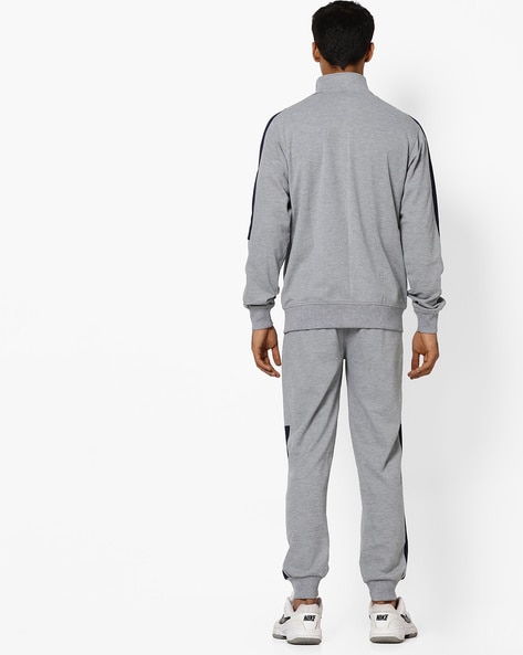 Tracksuit with Contrast Striped Panels